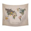 Adventure Awaits World Map Wall Hanging Tapestry - Image 3