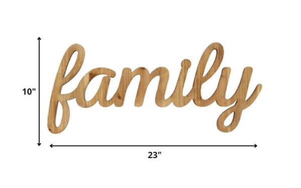 Family Life Natural Wood Script Wall Decor - Image 4