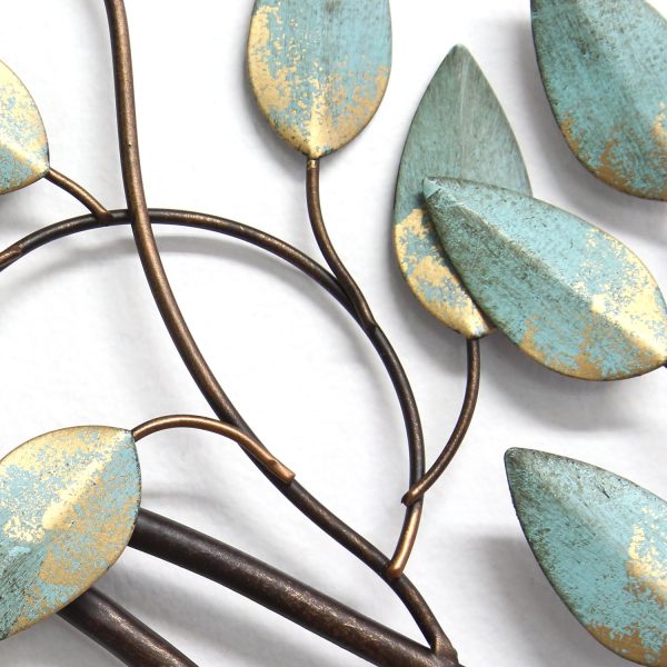Patina Tree Branch Metal Wall Decor - Image 3