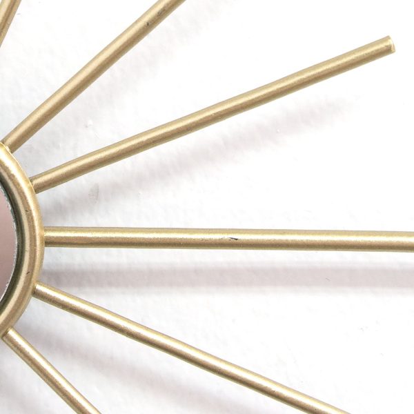 Set of Three Gold Mirror Burst Metal Wall Decor - Image 3