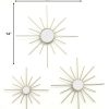 Set of Three Gold Mirror Burst Metal Wall Decor - Image 4