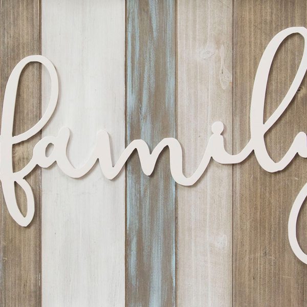 Distressed Family White Wood Wall Decor - Image 3