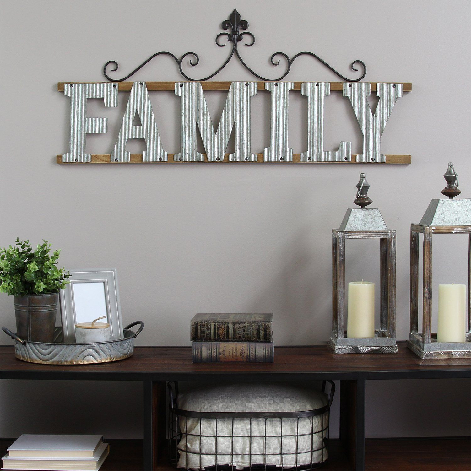 Rustic Farmhouse Family Galvanized Metal Wall Decor - Image 3