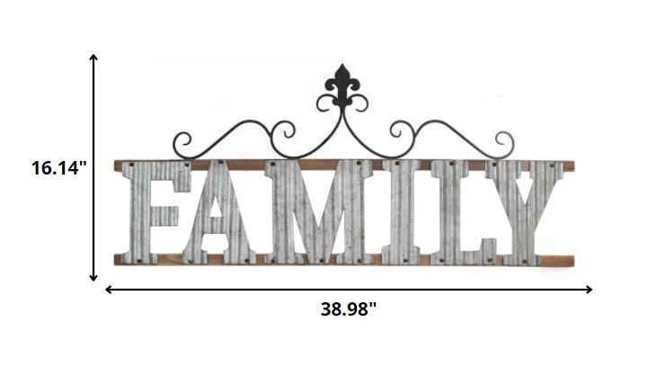 Rustic Farmhouse Family Galvanized Metal Wall Decor - Image 4