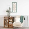 Distressed White and Turquoise Framed Scroll Metal Panel - Image 2