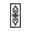 Distressed White and Turquoise Framed Scroll Metal Panel - Image 3