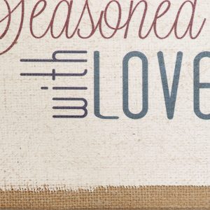 Seasoned With Love Burlap Wall Decor