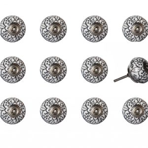 1.5" x 1.5" x 1.5" Black Gray and Silver  Knobs 12 Pack