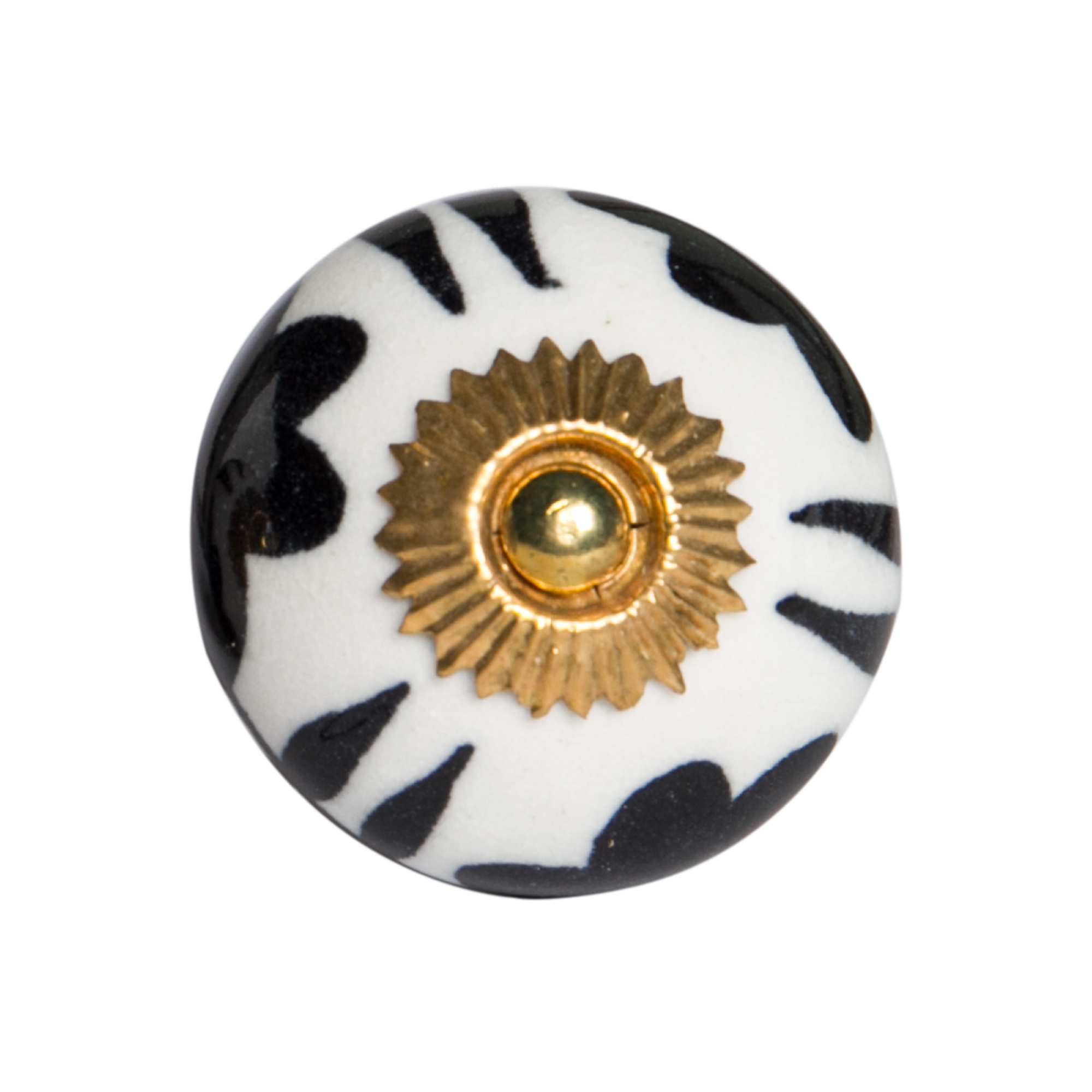 1.5" x 1.5" x 1.5" White Black and Yellow Knobs 12 Pack