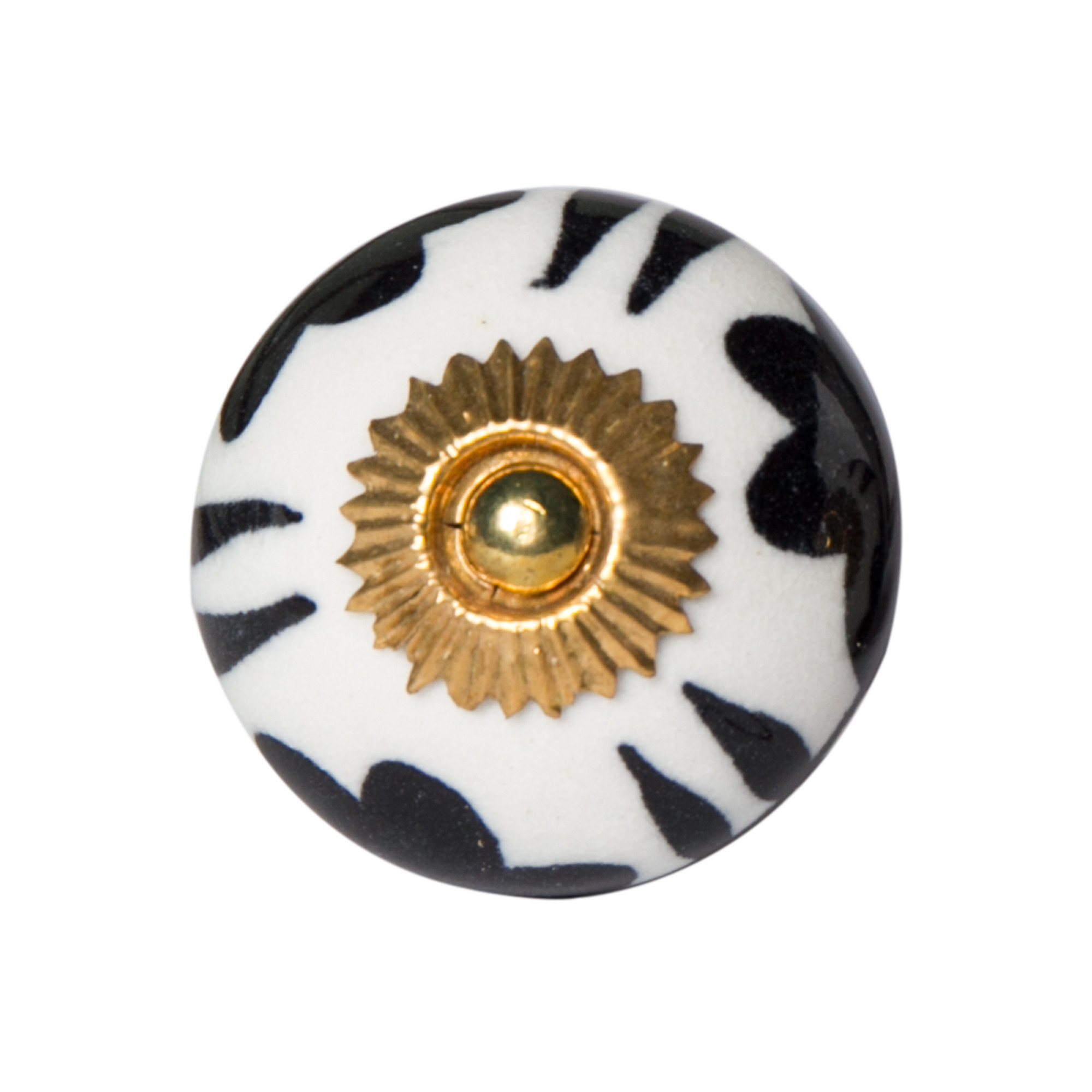 1.5" x 1.5" x 1.5" White Black and Yellow Knobs 12 Pack - Image 3