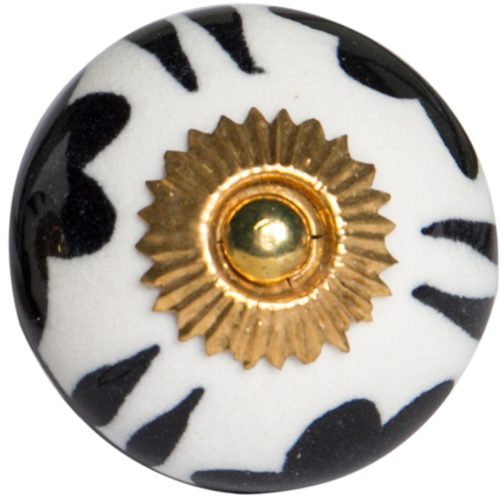 1.5" x 1.5" x 1.5" White Black and Yellow Knobs 12 Pack - Image 4