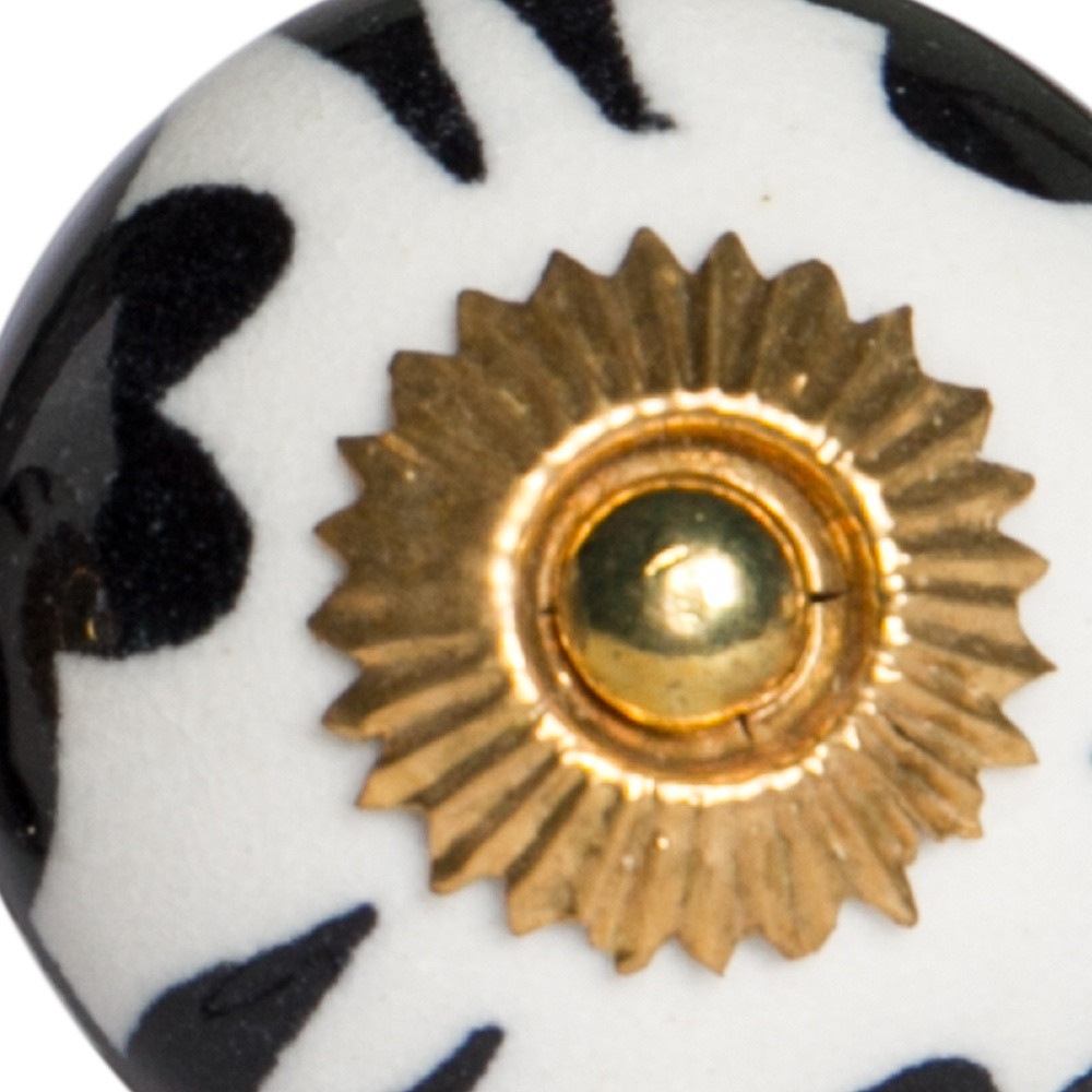 1.5" x 1.5" x 1.5" White Black and Yellow Knobs 12 Pack - Image 5
