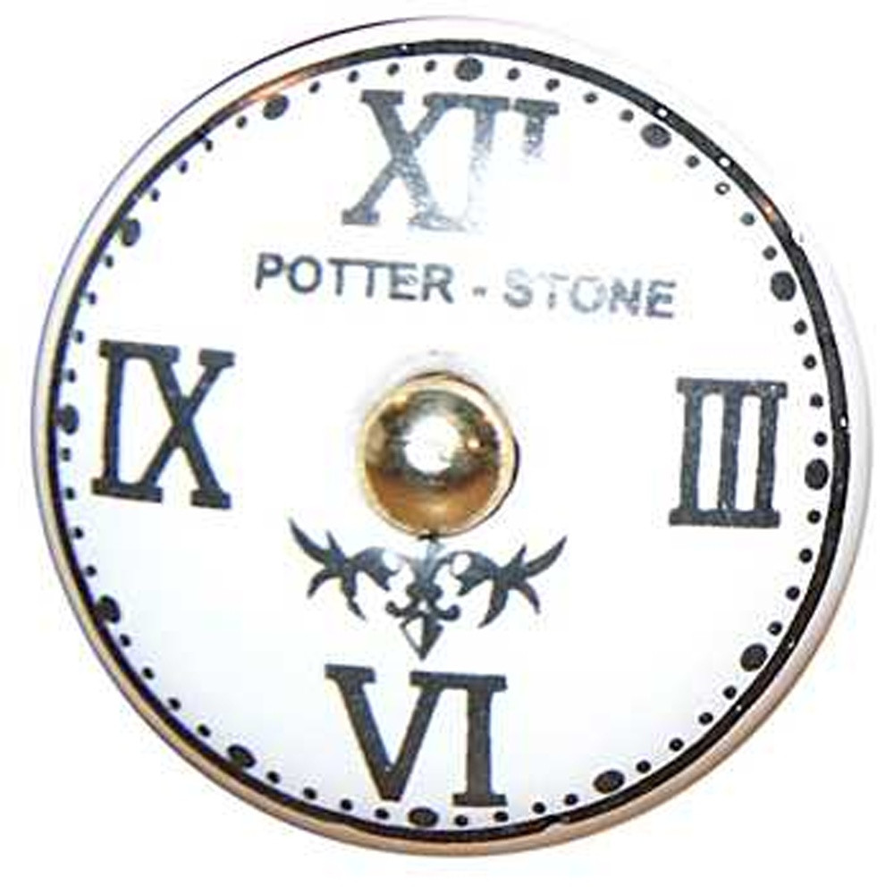 1.5" x 1.5" x 1.5" White Black and Gold Knobs 12 Pack - Image 4