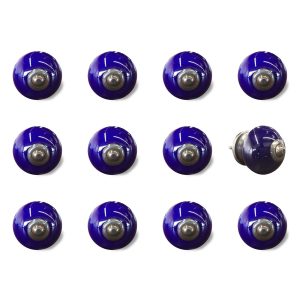 1.5" x 1.5" x 1.5" Navy and Copper  Knobs 12 Pack