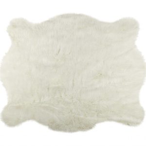 5' x 8' Polar Bear Off White Faux Hide Area Rug