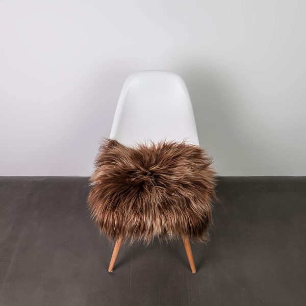 15" x 15" x 2" Rusty Brisa Sheepskin Square  Chair Pad - Image 2