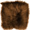 15" x 15" x 2" Rusty Brisa Sheepskin Square  Chair Pad - Image 4