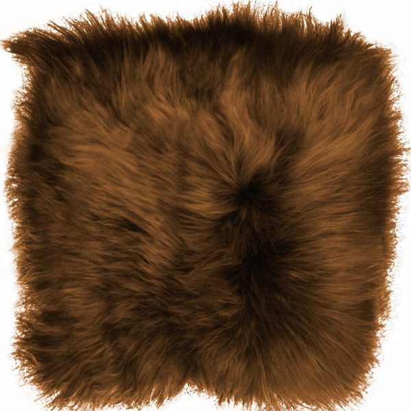 15" x 15" x 2" Rusty Brisa Sheepskin Square  Chair Pad - Image 4