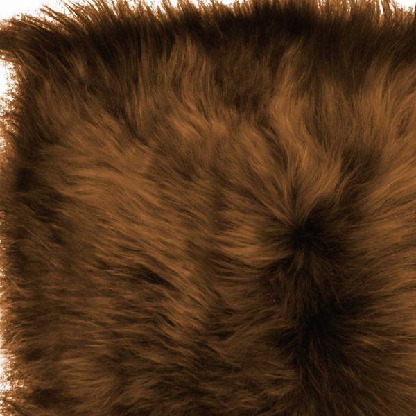 15" x 15" x 2" Rusty Brisa Sheepskin Square  Chair Pad - Image 5