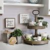 Set of 2 Rustic Farmhouse Decorative Metal Canisters - Image 2