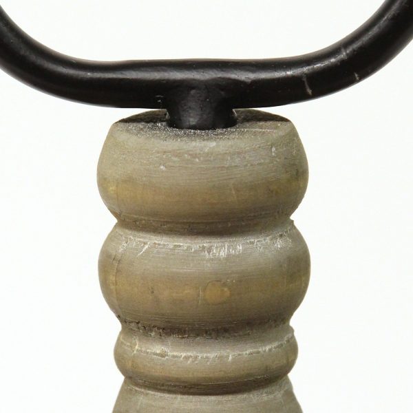 Two-Tier Decorative Wood Stand with Metal Handle - Image 2