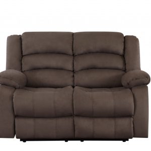 40" Contemporary Brown Fabric Loveseat