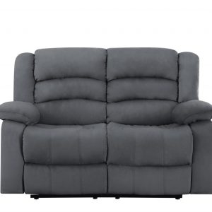 40" Contemporary Grey Fabric Loveseat