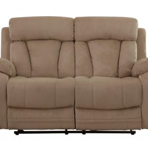 40" Modern Beige Fabric Loveseat