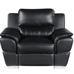 37" Black Chic Leather Recliner Chair