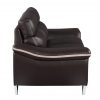 Leather Match Solid Color Pillow Top Arms Club Chair Silver Legs - Image 5