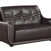 36" Brown Elegant Leather Chair - Image 2