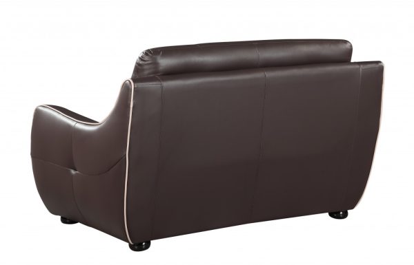 36" Brown Elegant Leather Chair - Image 3