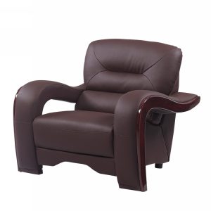 33" Brown Glamorous Leather Chair