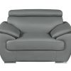 32" to 38" Grey Captivating Leather Chair