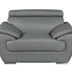 32" to 38" Grey Captivating Leather Chair