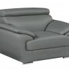 32" to 38" Grey Captivating Leather Chair - Image 2