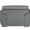 32" to 38" Grey Captivating Leather Chair - Image 3