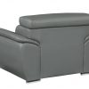 32" to 38" Grey Captivating Leather Chair - Image 4