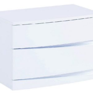 16.5" Exquisite White High Gloss Nightstand