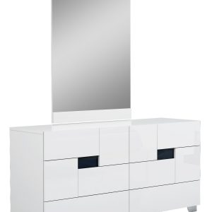 30" Superb White High Gloss Dresser