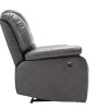 40" Grey Contemporary Leather Power Reclining Chair - Image 3