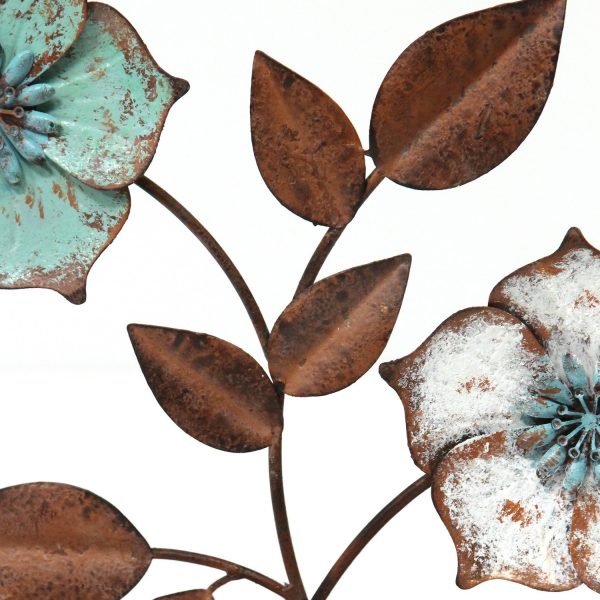 Distressed Metal Flower Tabletop - Image 3