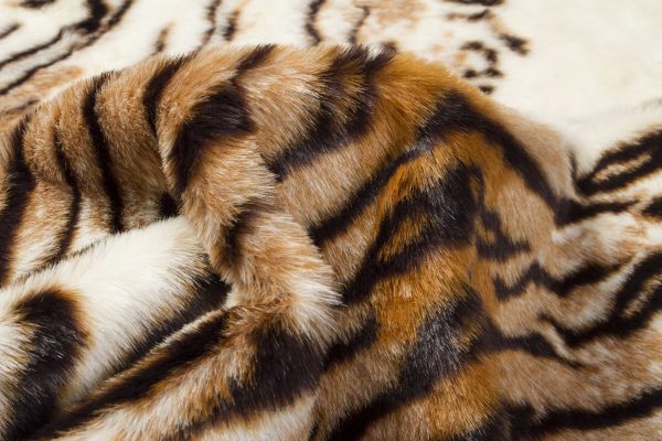 4.25" x 5" Tiger Faux Hide Rug - Image 2