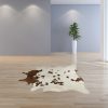 72" x 84" White and Brown Cowhide  Rug - Image 3