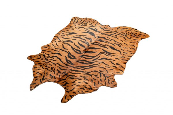 72" x 84" Tiger Black on Natural Cowhide  Rug - Image 3