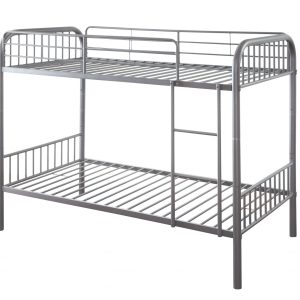 79" X 42" X 61" Gunmetal Metal Twin Over Twin Bunk Bed