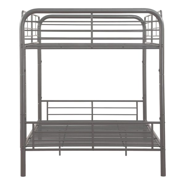 79" X 42" X 61" Gunmetal Metal Twin Over Twin Bunk Bed - Image 2