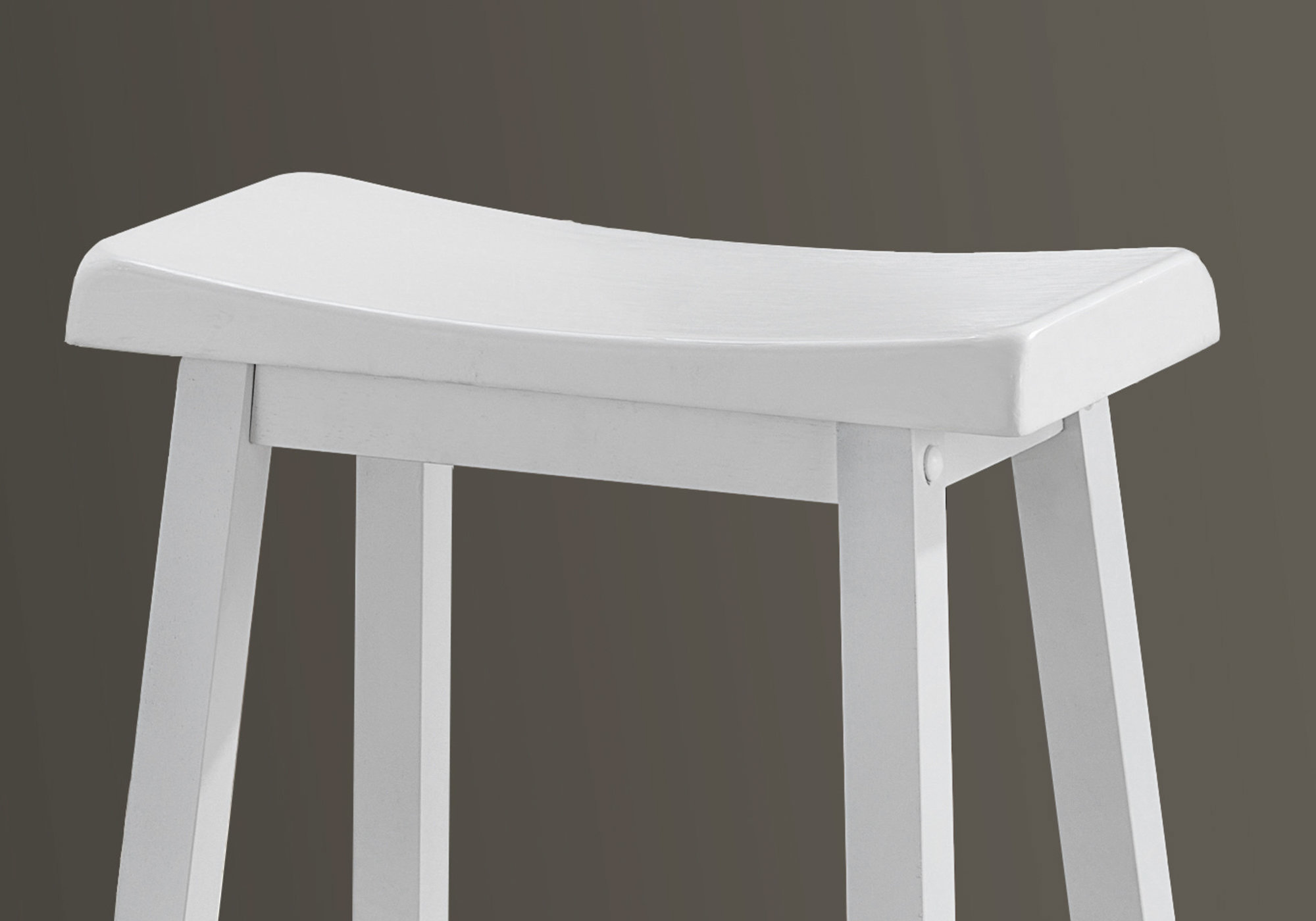 27.5" x 35" x 48" White Solid Wood Mdf Barstool - Image 2