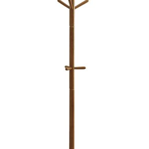 16.25" x 16.25" x 69" Oak Solid Wood  Coat Rack