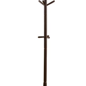 16.25" x 16.25" x 69" Cappuccino Solid Wood Coat Rack
